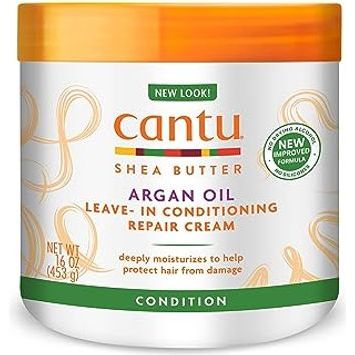 Cantu Shea Butter Argan Oil Leave-In Conditioner Repair Cream 16oz