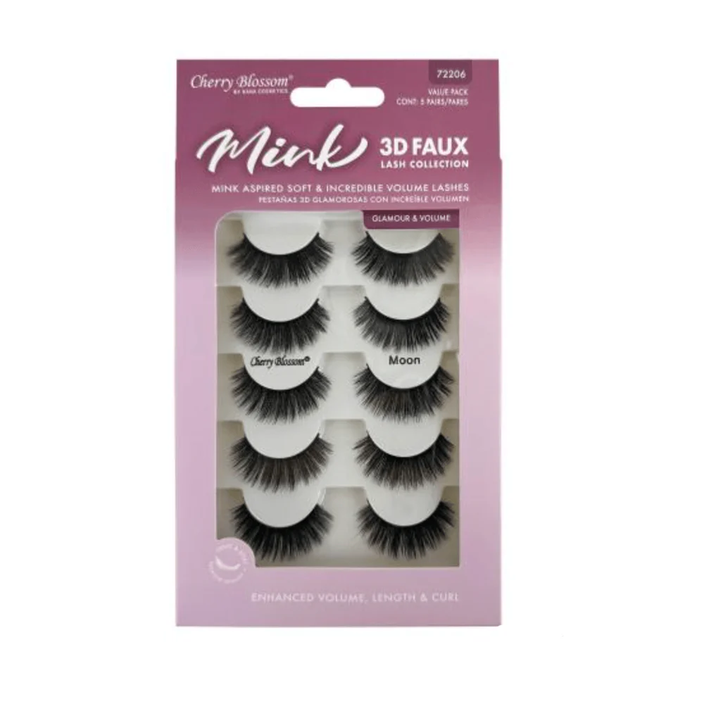 Cherry Blossom Faux Mink 3D Eyelashes – 5+1 Free Pair - Image 4