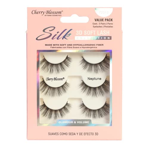 Cherry Blossom Silk 3D Soft Eyelashes – 3 Pairs - Image 4