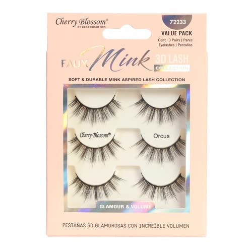 Cherry Blossom Silk 3D Soft Eyelashes – 3 Pairs - Image 6