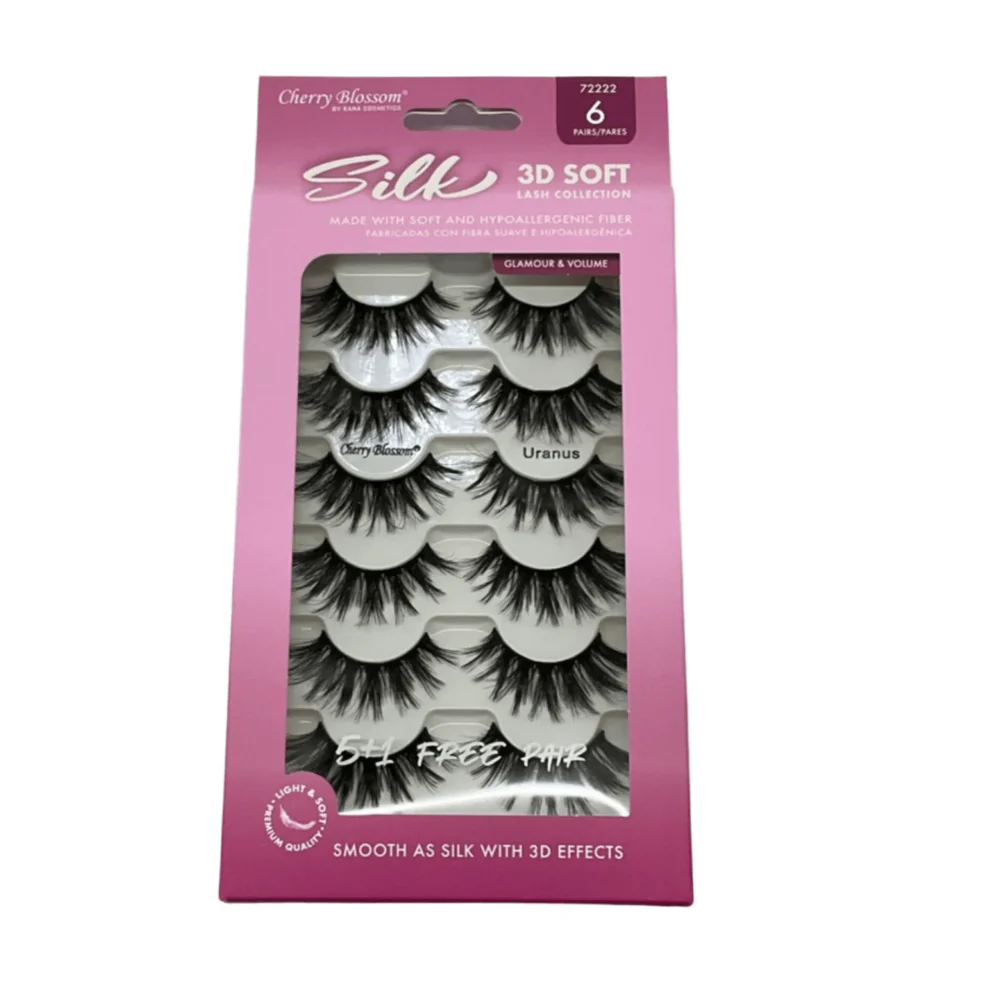 Cherry Blossom Silk 3D Soft Eyelashes – 5+1 Free Pair - Image 5