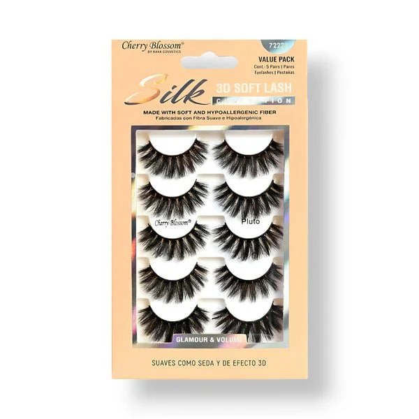 Cherry Blossom Silk 3D Soft Eyelashes – 5 Pairs - Image 3