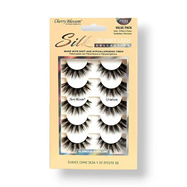 Cherry Blossom Silk 3D Soft Eyelashes – 5 Pairs - Image 4