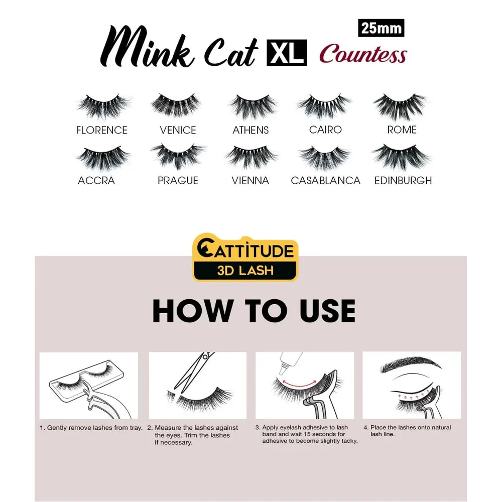 Envy New York – Mink Cat XL "Cattitude" 3D Lash Countess Collection - Image 2