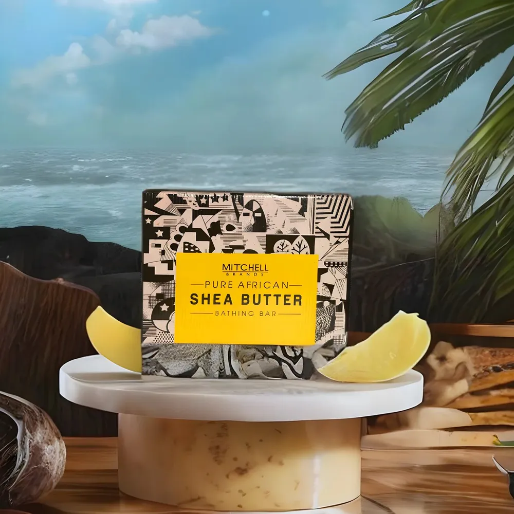 African Raw & Natural Shea Butter Bathing Bar – 100 g - Image 2