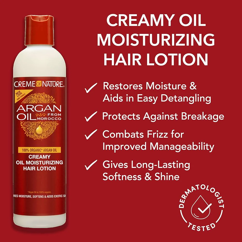 Creme of Nature Argan Oil Strength & Shine Hair Lotion – 8.45 oz - Image 2