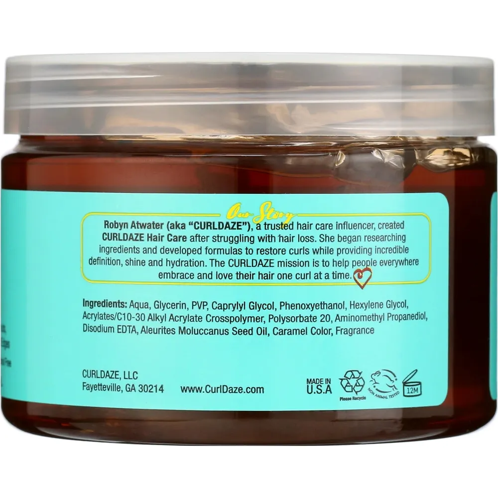 CurlDaze Shine Gel with Kukui Oil – 12 fl oz - Image 3