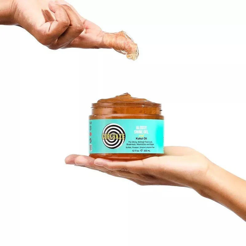 CurlDaze Shine Gel with Kukui Oil – 12 fl oz - Image 5