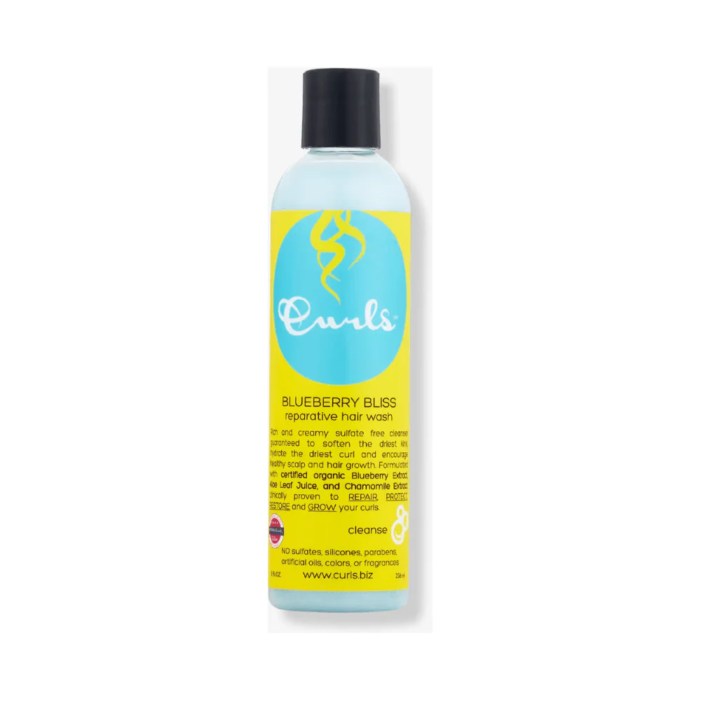 Curls Blueberry Bliss Hair Care Collection – Reparative Hair Wash, Leave-In Conditioner, and Styler