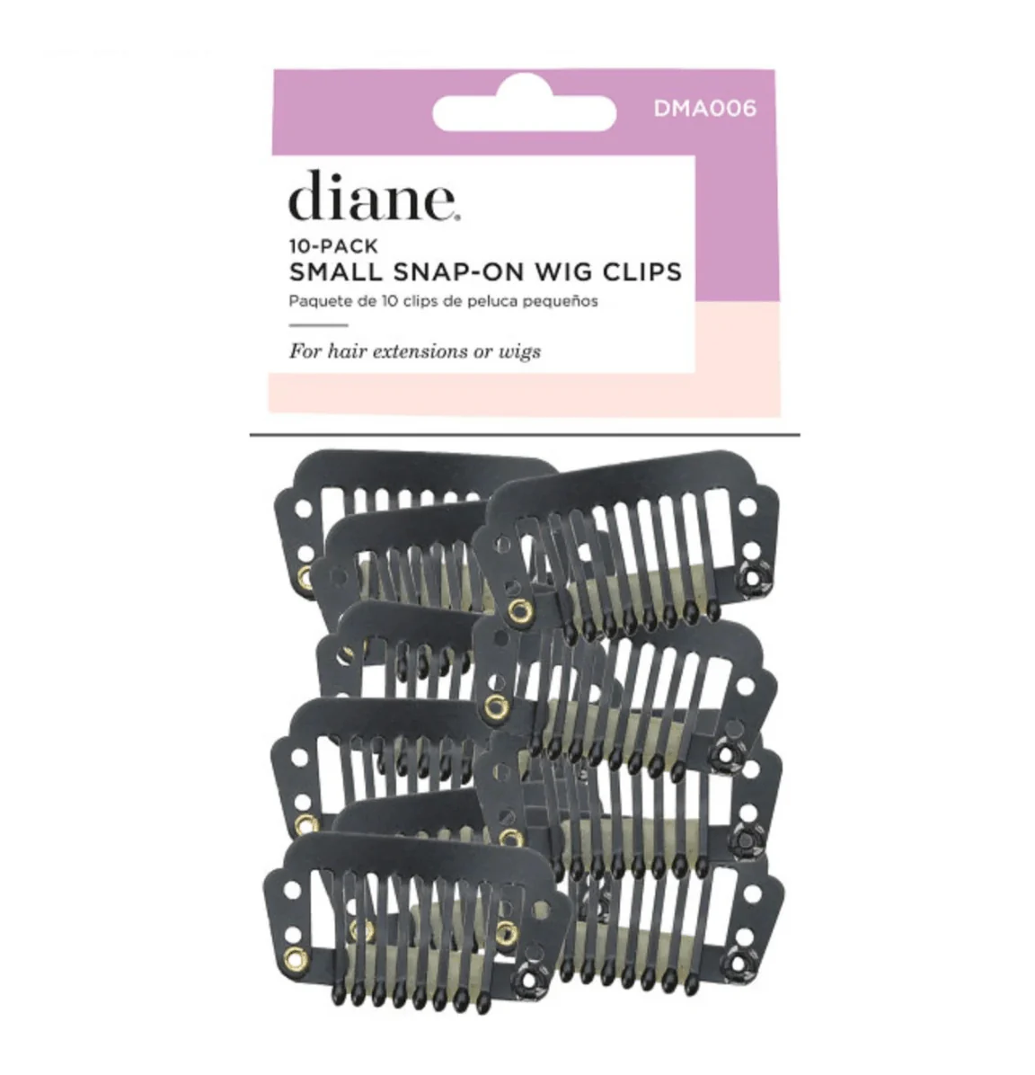 Diane Small Snap-On Wig Clips Black - 10PCS