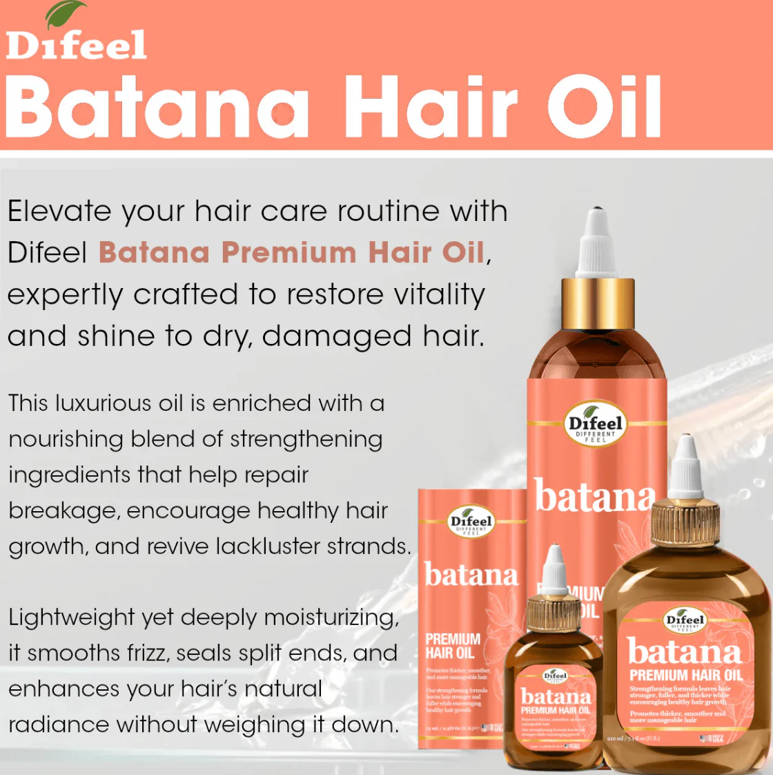 Difeel Batana Hair Oil & Root Stimulator – 2.5 oz - Image 3