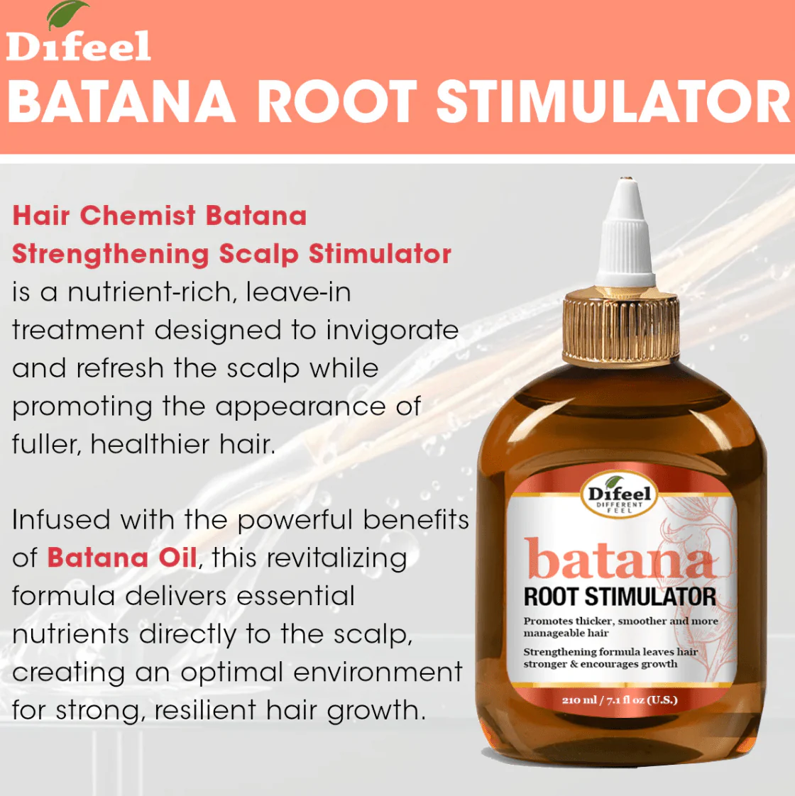 Difeel Batana Hair Oil & Root Stimulator – 2.5 oz - Image 7