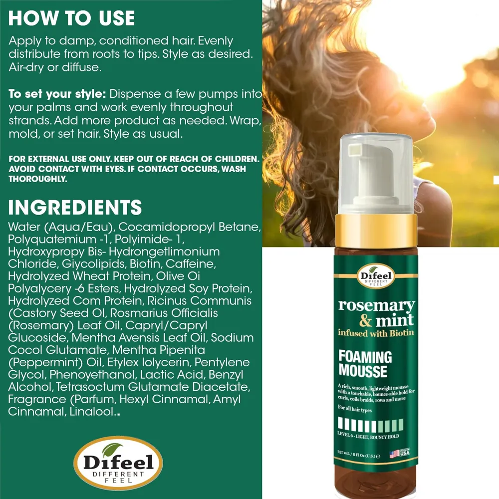 Difeel Foaming Hair Mousse β 8 oz - Image 13