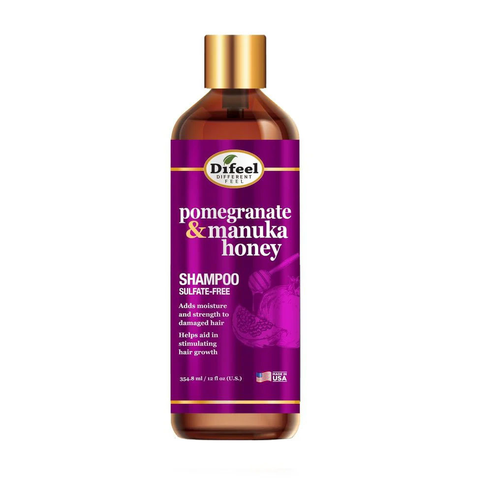 Difeel Pomegranate & Manuka Honey Sulfate-Free Shampoo –12 oz