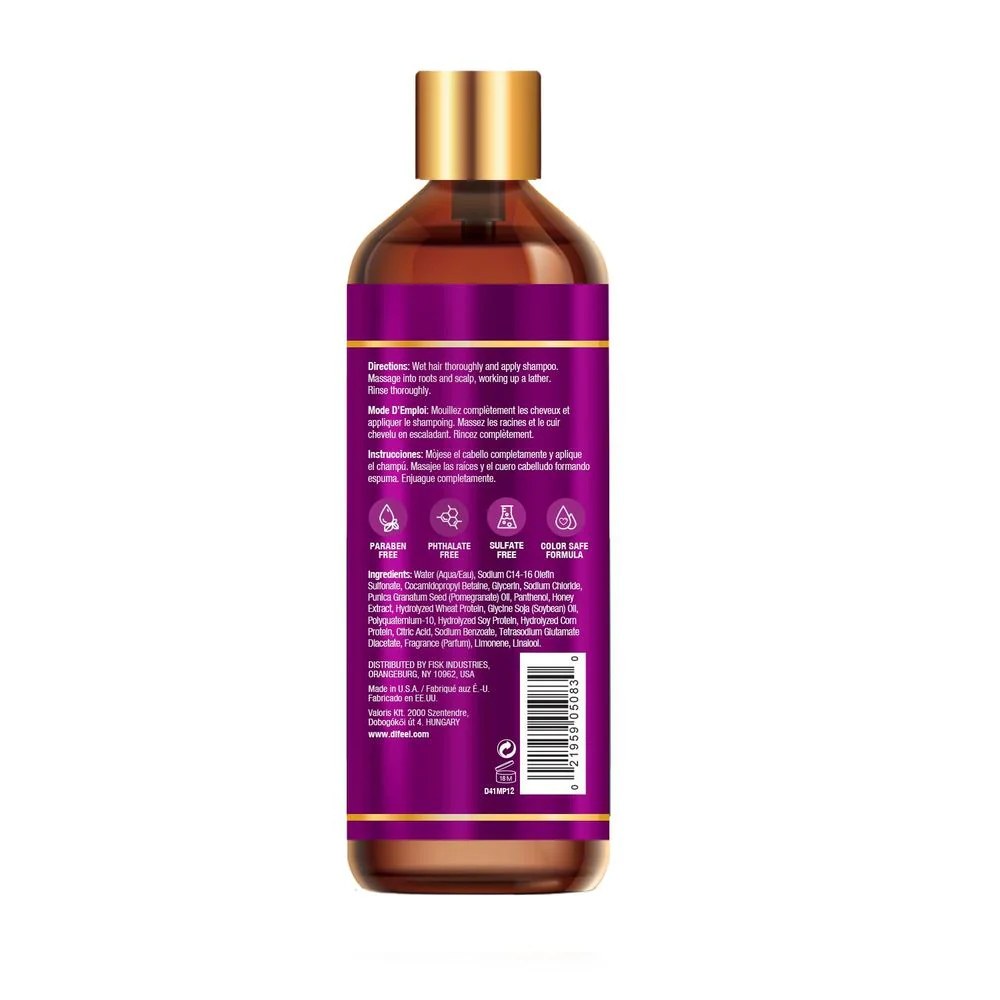 Difeel Pomegranate & Manuka Honey Sulfate-Free Shampoo –12 oz - Image 2