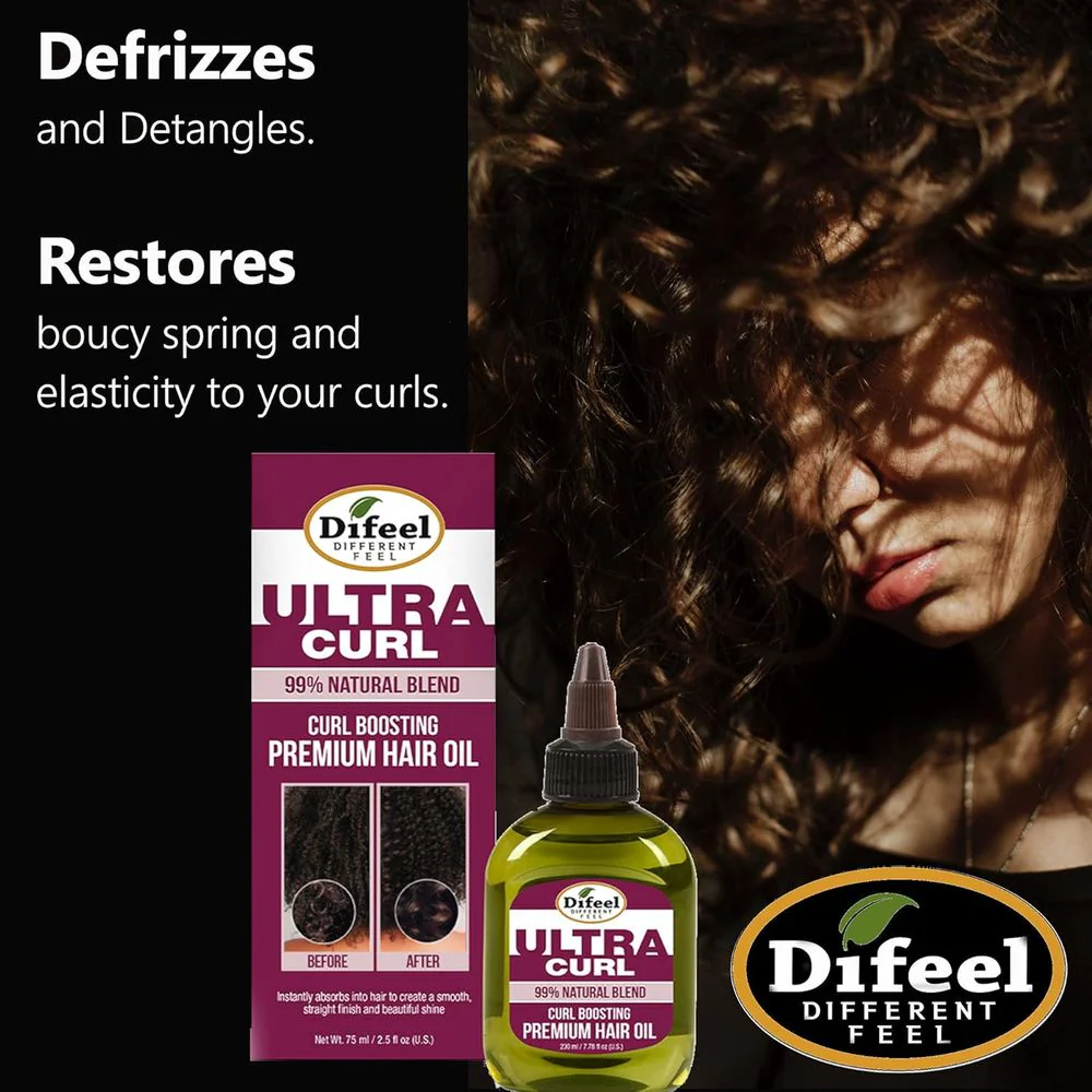 Difeel Ultra Curl Boosting Premium Hair Oil – 2.5 oz - Image 5