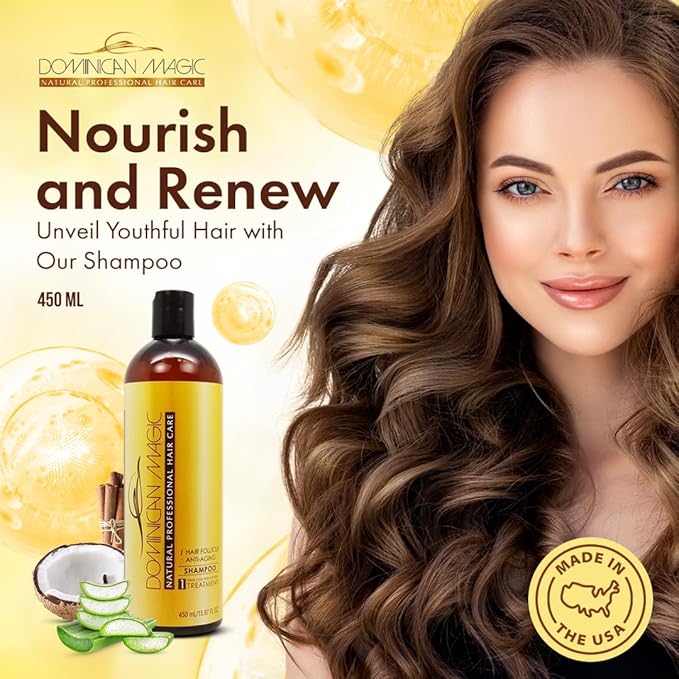Dominican Magic Hair Follicle – Anti-Aging Shampoo & Conditioner – 15.87 oz - Image 4