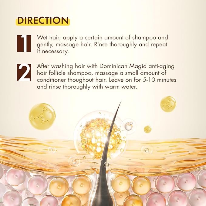 Dominican Magic Hair Follicle – Anti-Aging Shampoo & Conditioner – 15.87 oz - Image 7