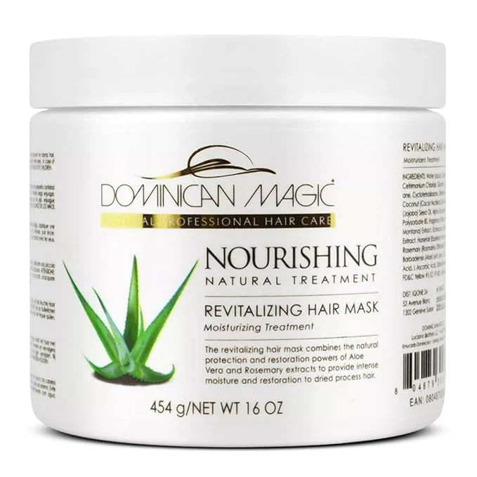 DOMINICAN MAGIC Nourishing Revitalizing Hair Mask with Aloe Vera - 16 oz - Image 2