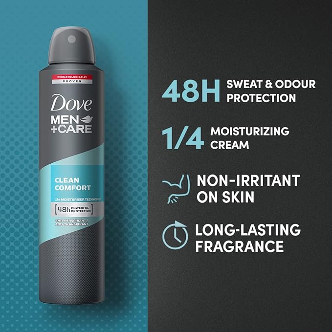 Dove Men+Care Clean Comfort Deodorant - 200ml - Image 2