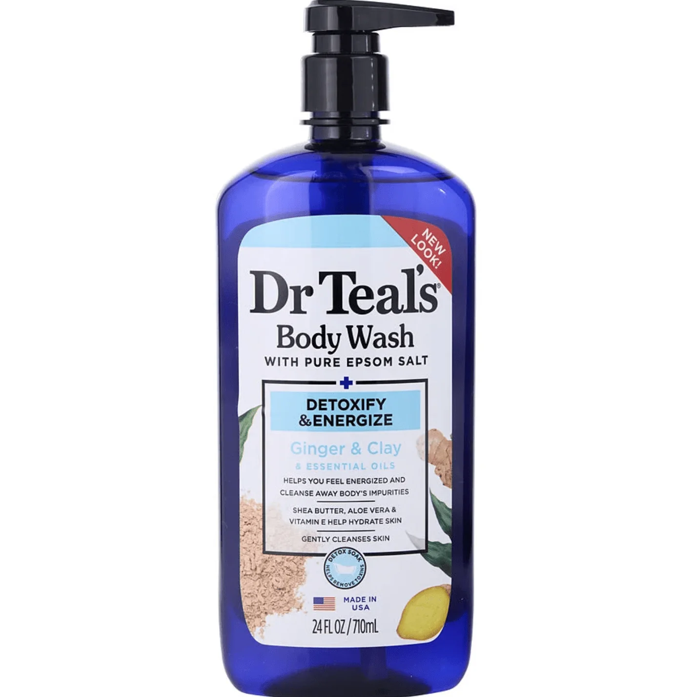 Dr. Teal's Detox & Energize with Ginger & Clay Body Wash – 24oz