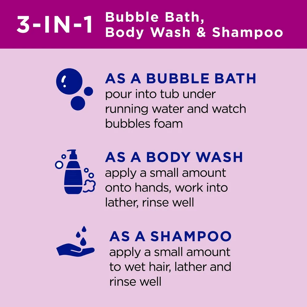 Dr Teal’s Kids 3-in-1 Bubble Bath Body Wash Shampoo – 20 oz - Image 4