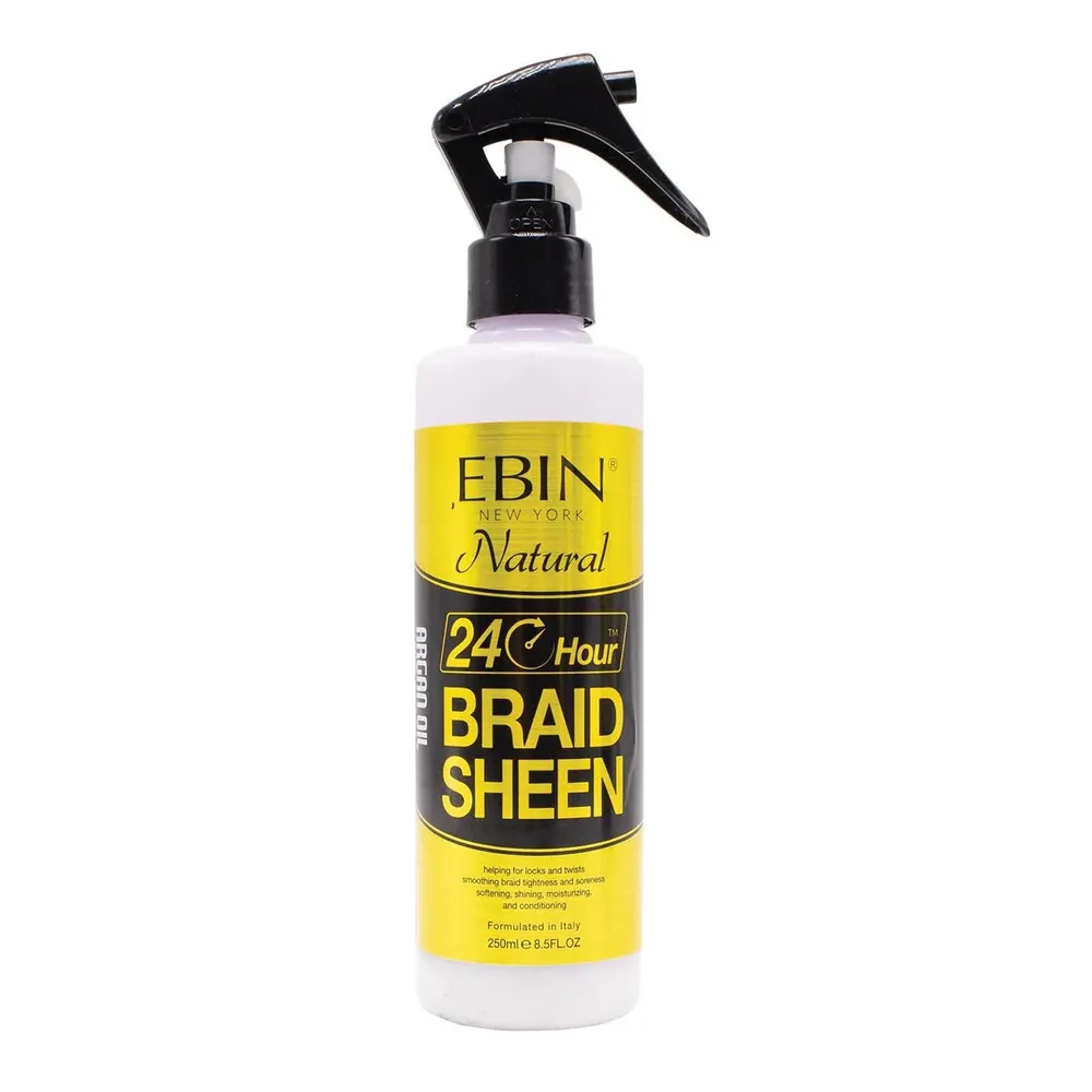 EBIN 24 Hour Spray – Long-Lasting Shine for Braids, Wigs & Weaves – 8.5 oz
