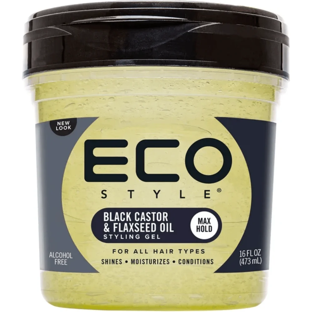 Eco Style Black Castor & Flaxseed Oil Styling Gel - Image 2