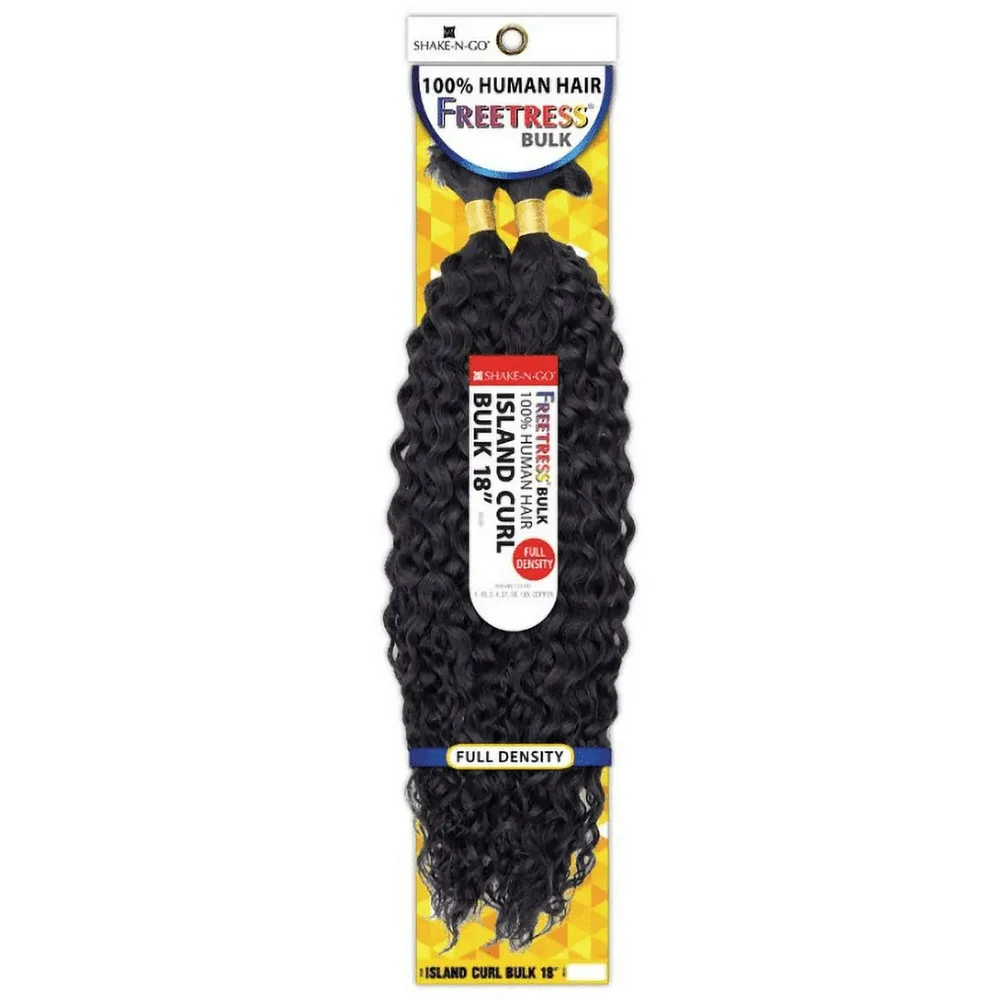 Freetress 100% Human Hair Braids – Island Curl Bulk 18"