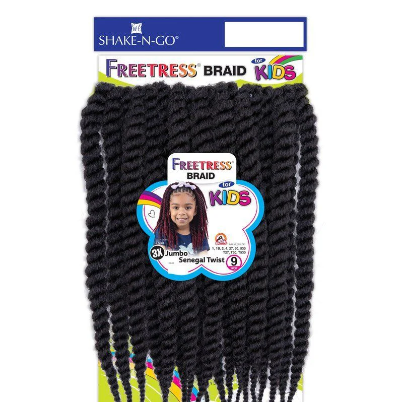 Shake n Go Freetress 3X Synthetic Braid - Kids Jumbo Senegal Twist 9" - Image 3