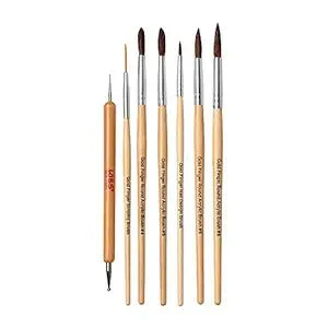 Gold Finger Nail Art Brush Set – Acrylic Brushes & Dotting Tools for Gel Design - Image 2