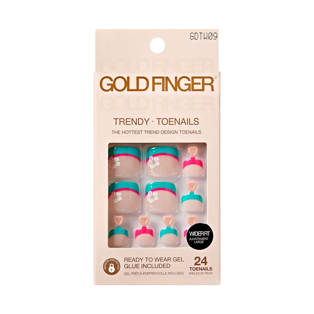 Gold Finger Trendy Wider Fit Toenails – Size 01–09 - Image 9