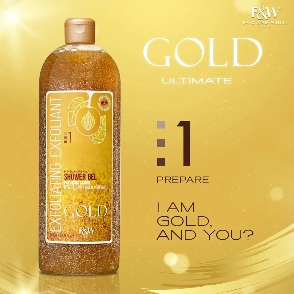 Gold Exfoliating Shower Gel Step 1 – 940 ml - Image 3