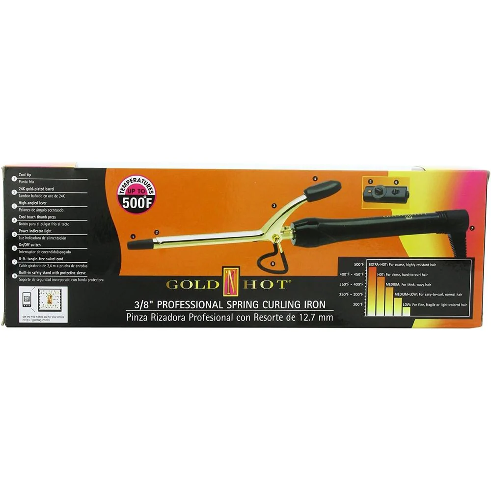 Gold 'N Hot Gold Curling Irons – 3/4" & 3/8" - Image 4