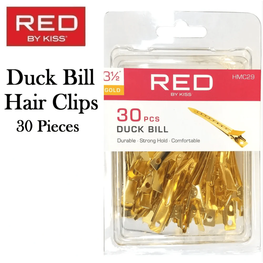 Red By Kiss Gold Duck Bill Clips – 30pcs