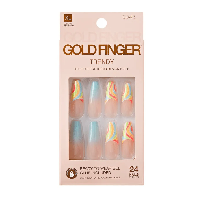 GoldFinger Trendy Press-On Nails – 24pcs Set - Image 14
