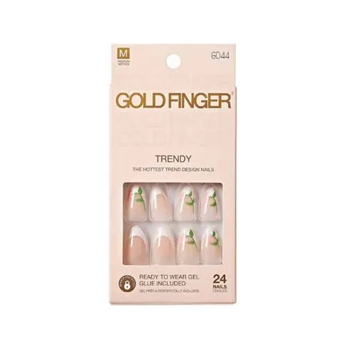 GoldFinger Trendy Press-On Nails – 24pcs Set - Image 3