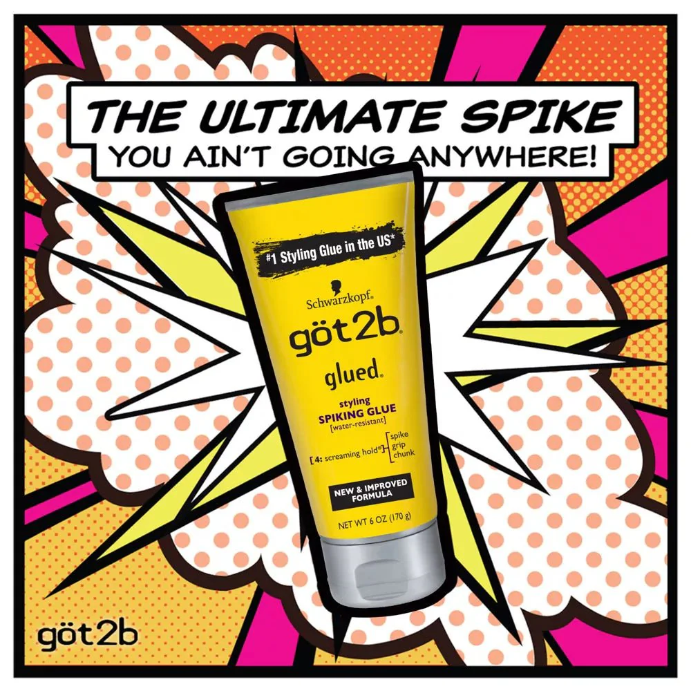 Got2b Glued Styling Spiking Hair Gel - Screaming Hold - Image 6