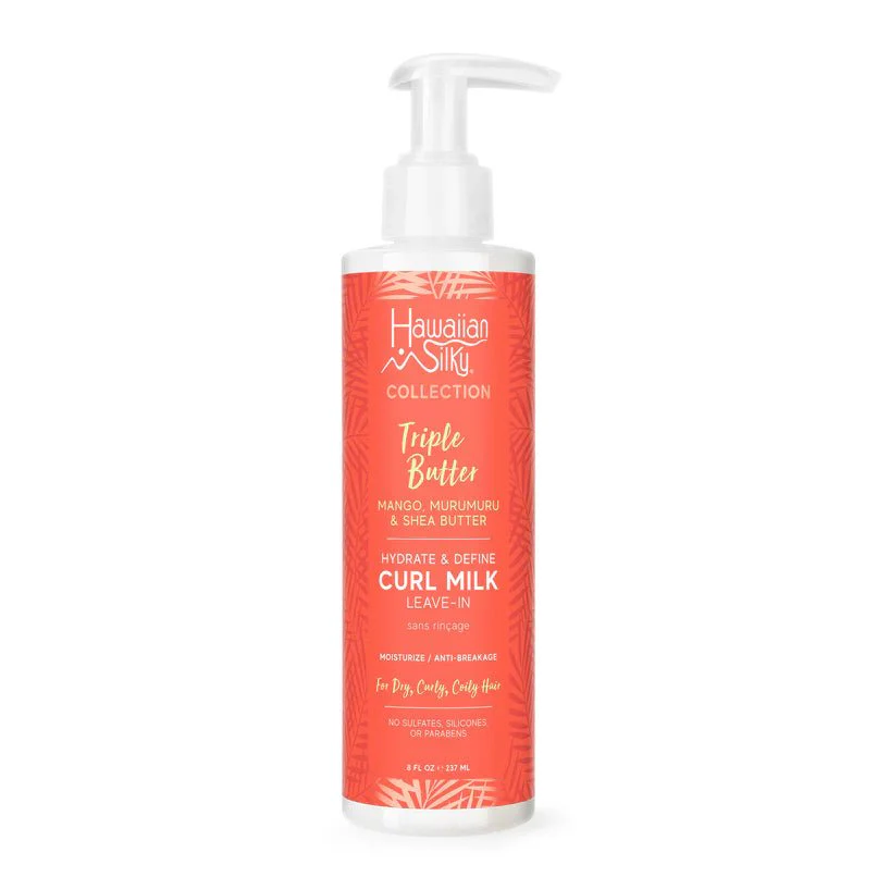 Hawaiian Silky Triple Butter Curl Milk Leave-In Moisturizer – 8 oz