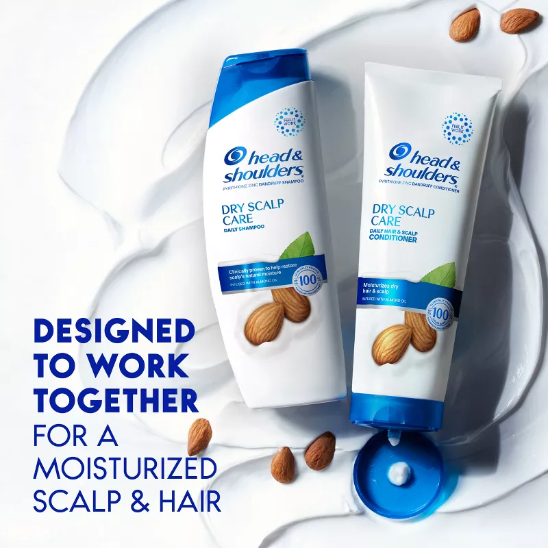 Head & Shoulders Dry Scalp Care Shampoo with Almond Oil - 12.5 fl oz - Image 7