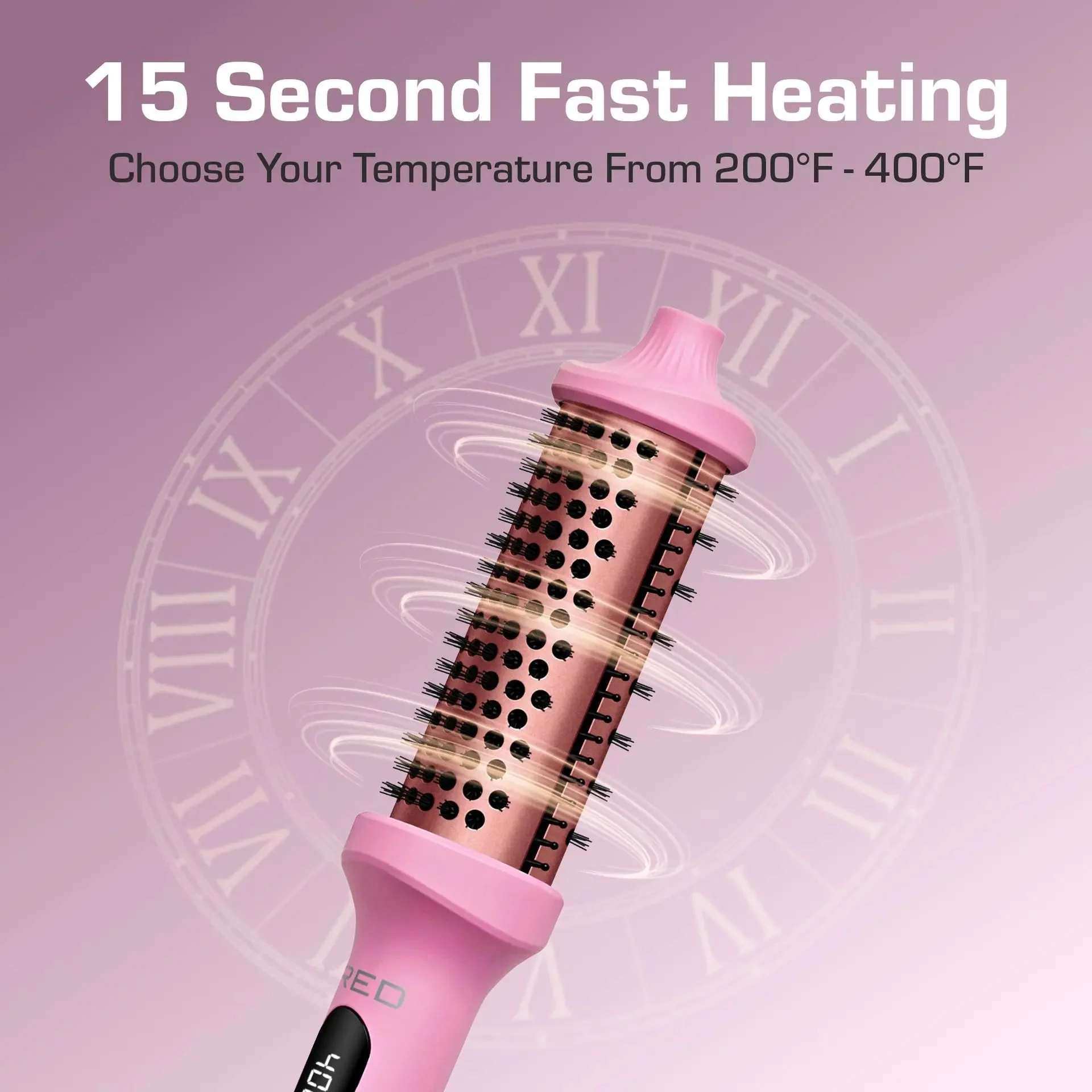 Heated Roll Brush 2 in 1 Curling Iron & Volumizing Hair Brush - Image 5