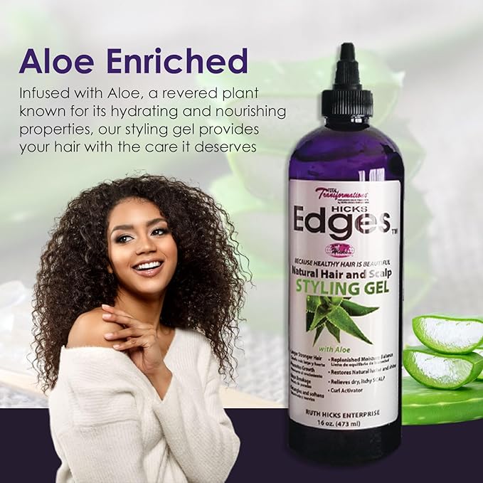 Hicks Edges Curl Activator and Styling Gel - 16 oz - Image 3