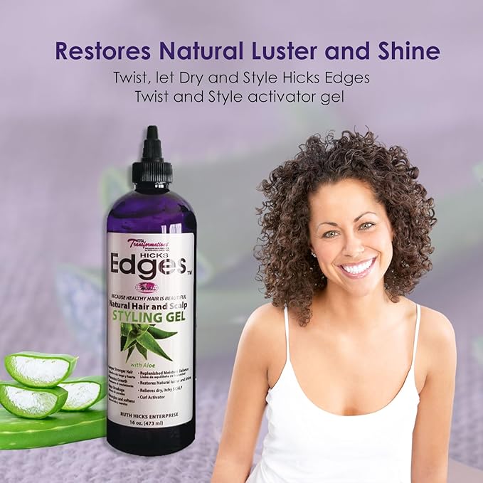 Hicks Edges Curl Activator and Styling Gel - 16 oz - Image 5