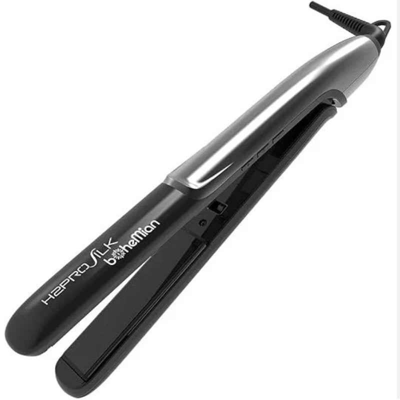 H2PRO Silk Bohemian 1" Ceramic Tourmaline Styling Iron – 450℉ Nano Hi-Tech Plates