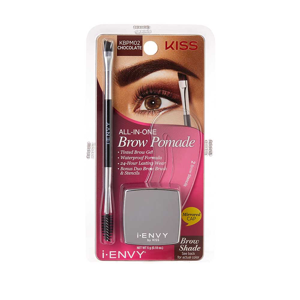 IENVY by KISS All-in-One Brow Pomade + Bonus Duo Brow Brush & Stencils - 5g - Image 5