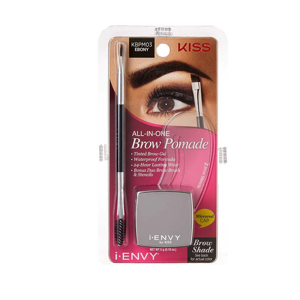 IENVY by KISS All-in-One Brow Pomade + Bonus Duo Brow Brush & Stencils - 5g - Image 7