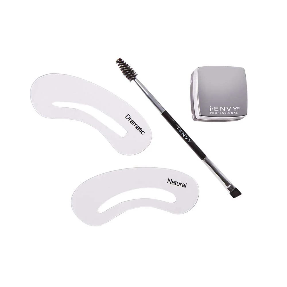 IENVY by KISS All-in-One Brow Pomade + Bonus Duo Brow Brush & Stencils - 5g - Image 8