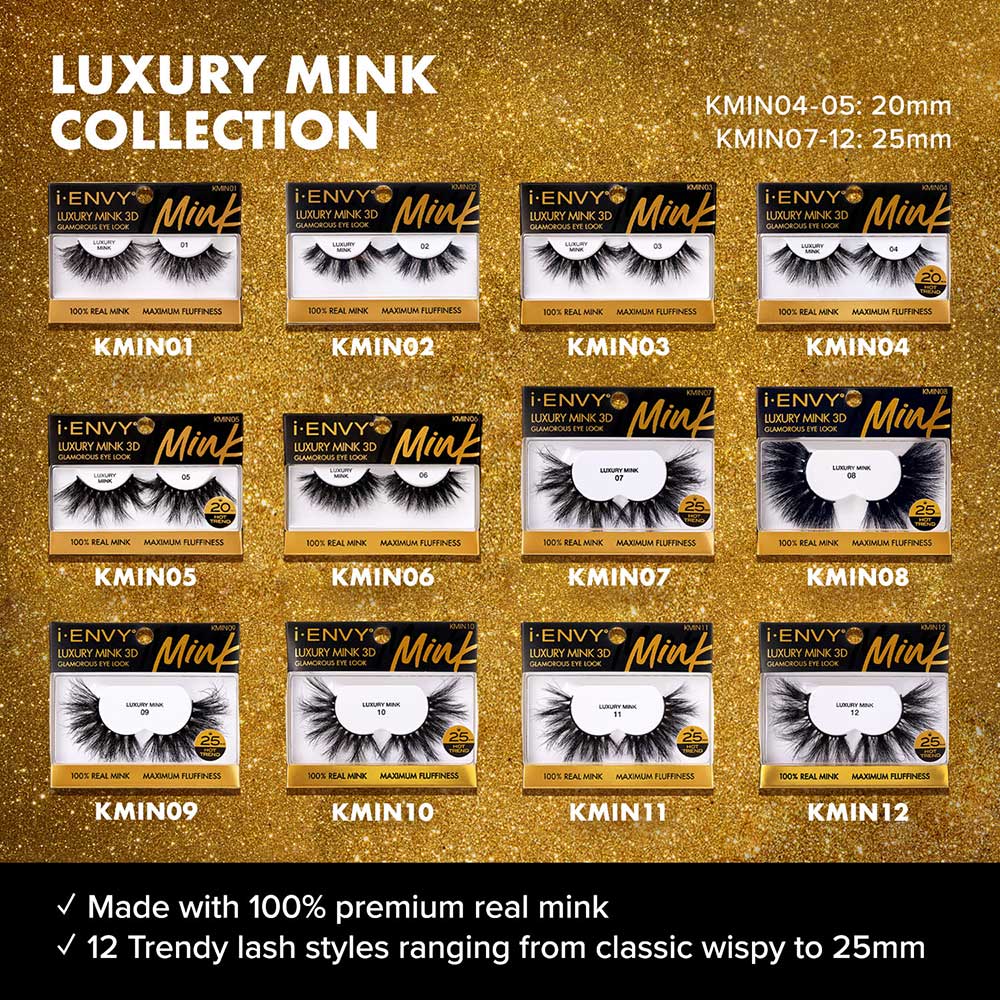 IENVY by KISS Luxury Mink Lashes – 20mm Bold Glam