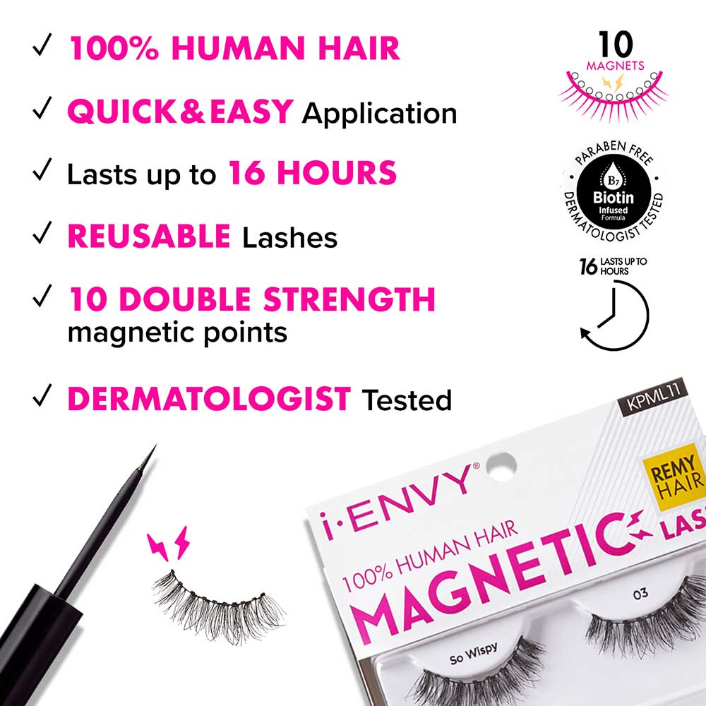 iEnvy by Kiss Magnetic Lashes – 100% Human Hair - Image 2
