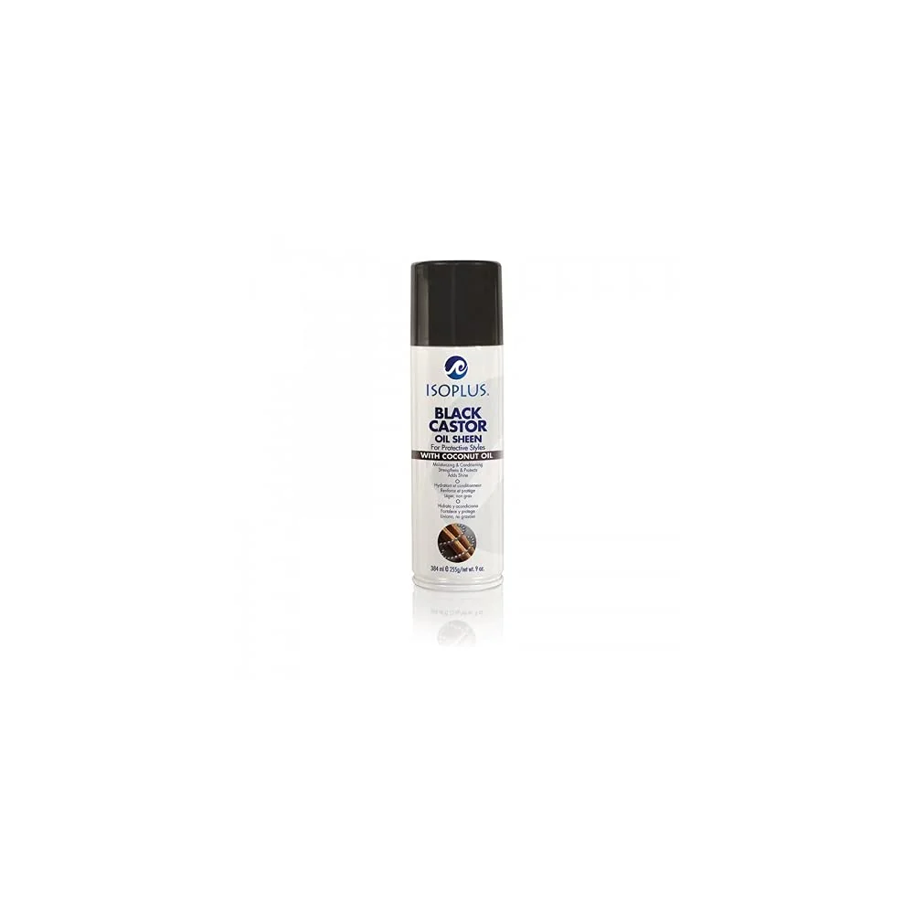 Isoplus Black Castor Oil Sheen – Conditioning Shine Spray – 9 oz - Image 2